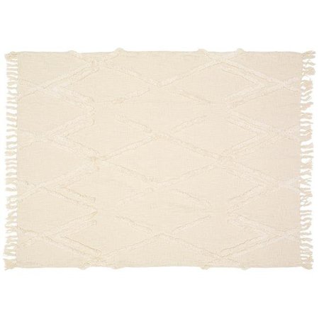LR RESOURCES LR Resources THROW81190NAT4250 50 x 60 in. Rectangle Throws; Natural THROW81190NAT4250